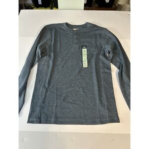 NWT 3 Button Henley, Men's Small, Gray‎ Thermal by Magellan
